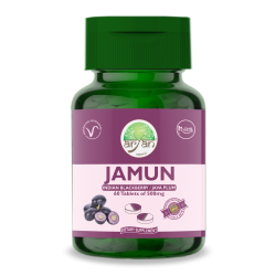 Aryan Herbals Jamun Tablets (Indian BlackBerry/Jaya Plum) 60 Tablets of 500 MG