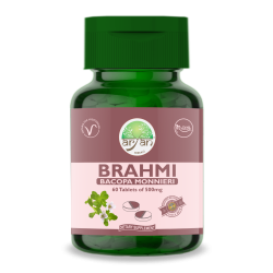 Aryan Herbals Brahmi Tablets (Bacopa Monnieri) 60 Tablets of 500 MG