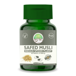 Aryan Herbals Safed Musli Tablets (Indian Spider Plant) 60 Tablets of 500 MG
