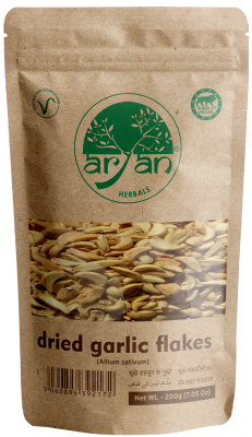 Aryan Dried Garlic Flakes or Lehsun Flakes or Allium Sativum – 200 Gm