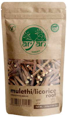 Aryan Mulethi Sticks or Licorice Root or Yashtimadhu- 200 Gm