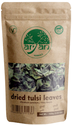 Aryan Dried Tulsi Leaves or Holy Basil Leaves – 100 Gm