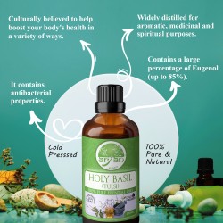 Aryan Holy Basil (Tulsi) Oil 100ML – 100% Pure Essential Oils