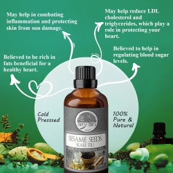 Aryan Sesame Seeds (Kale Til) Oil 100ML – 100% Pure Essential Oils