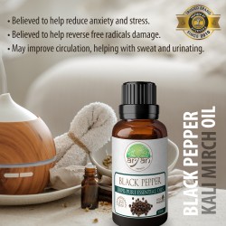 Aryan Black Pepper (Kali Mirch) Oil 15ML – 100% Pure Essential Oils