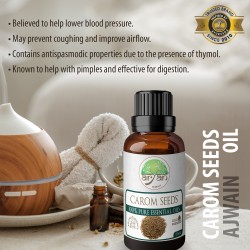 Aryan Carom Seeds (Ajwain) Oil 15ML – 100% Pure Essential Oils