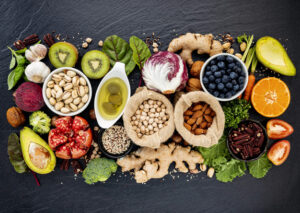 Ingredients for the healthy foods selection. The concept of heal